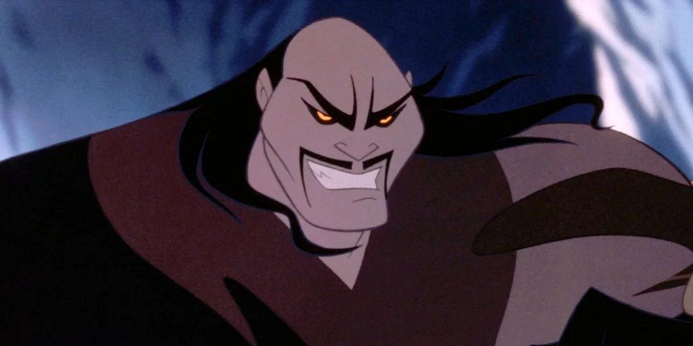 Shan Yu grimmacing in Mulan