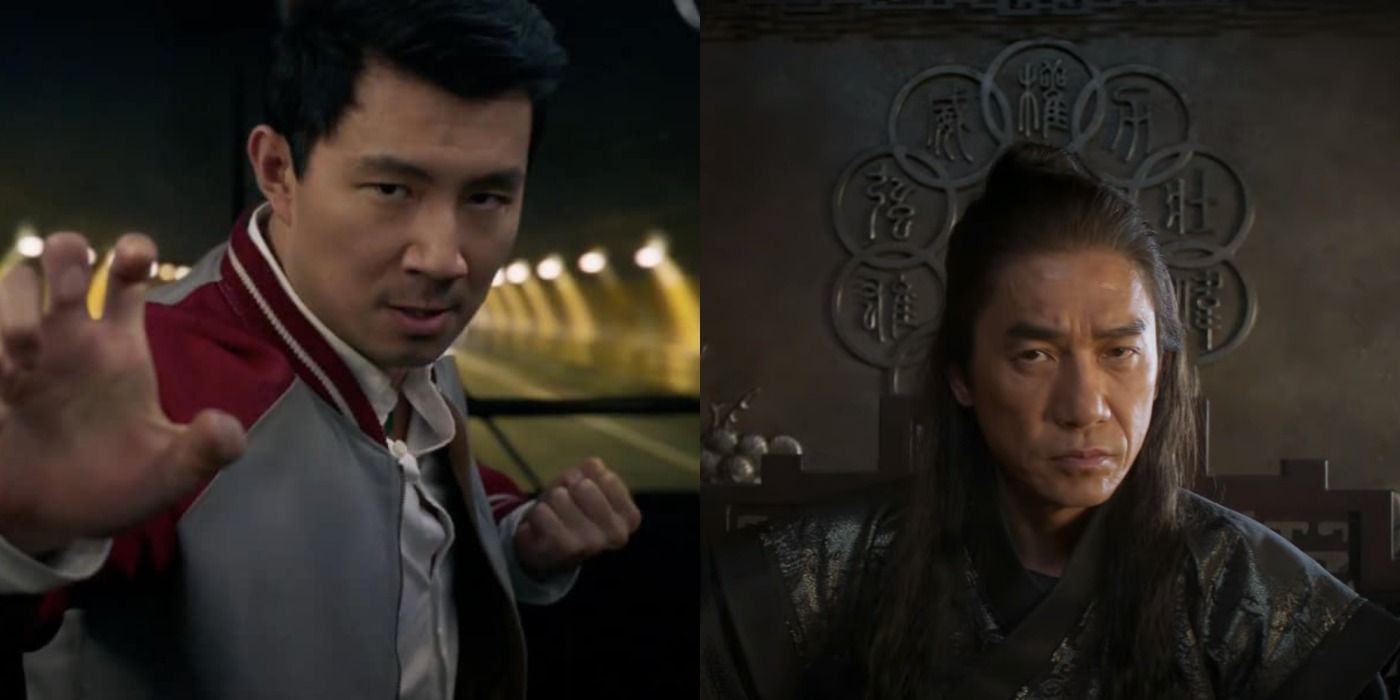 Shang-Chi and the Mandarin from Shang-Chi and the Legend of the Ten Rings side by side