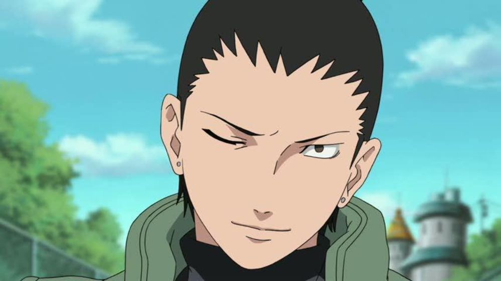 Shikamaru blinking.