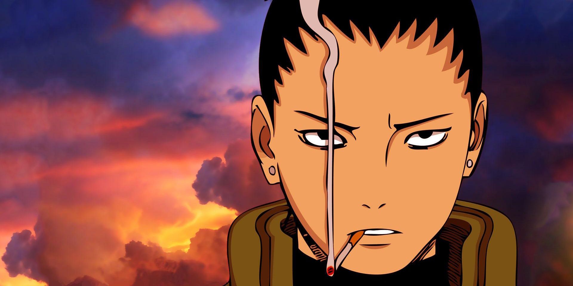 Shikamaru Nara smoking in Naruto Shippuden