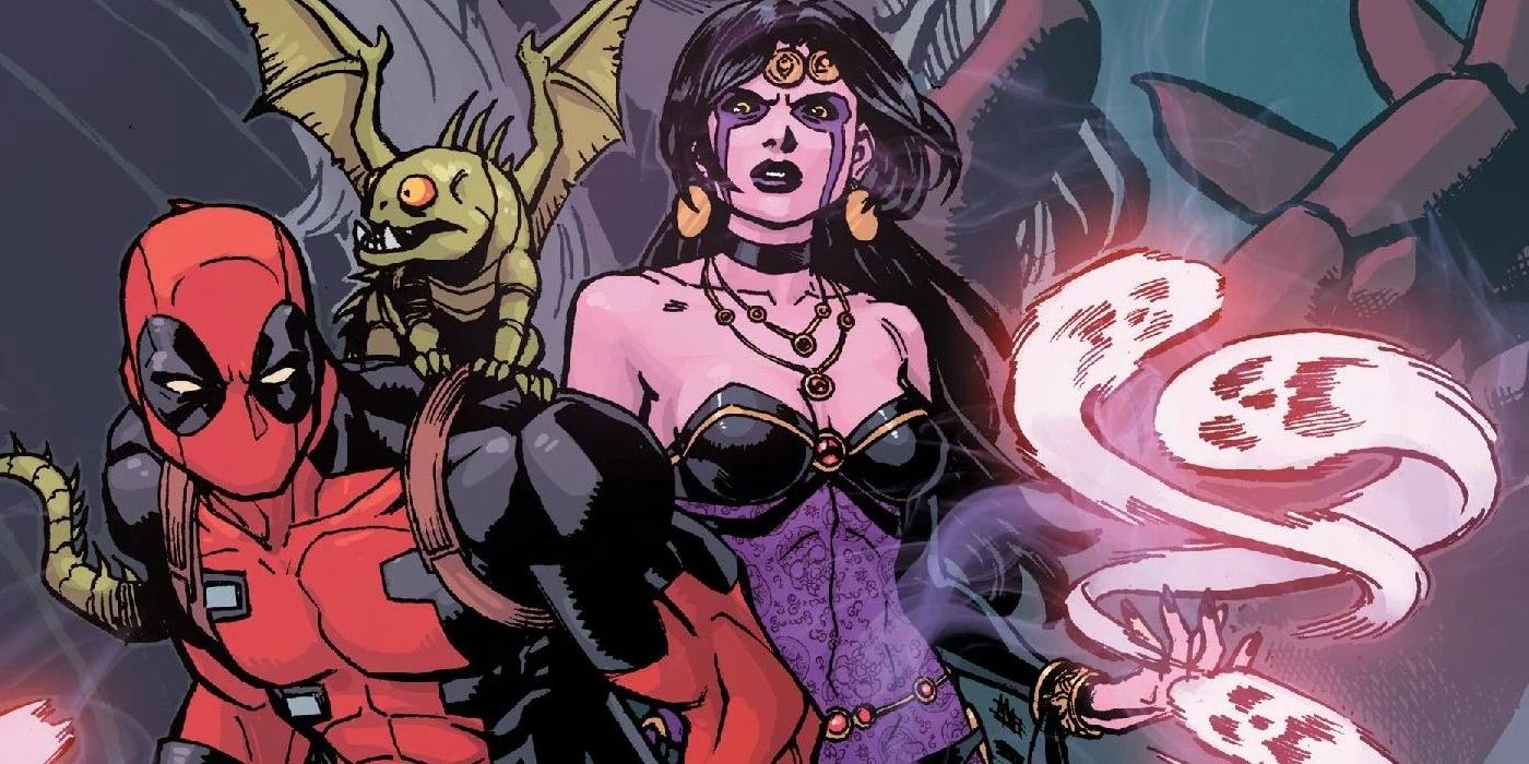 Shiklah and Deadpool in Marvel comics