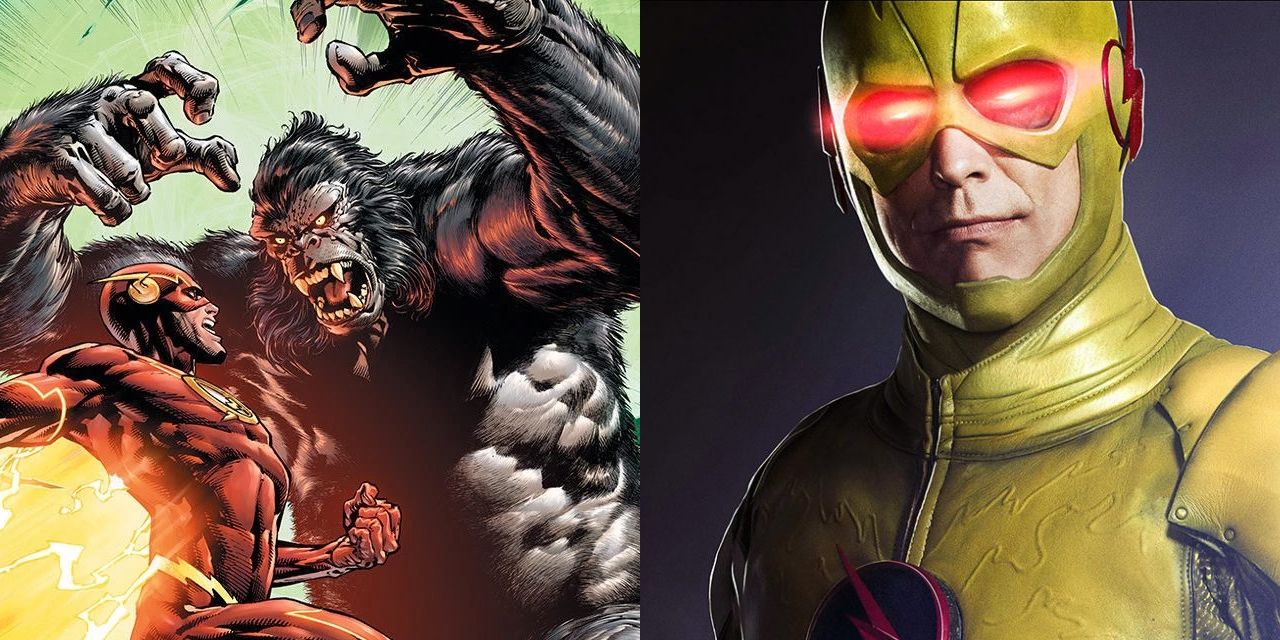 Side by side featured image of Grodd and Reverse-Flash