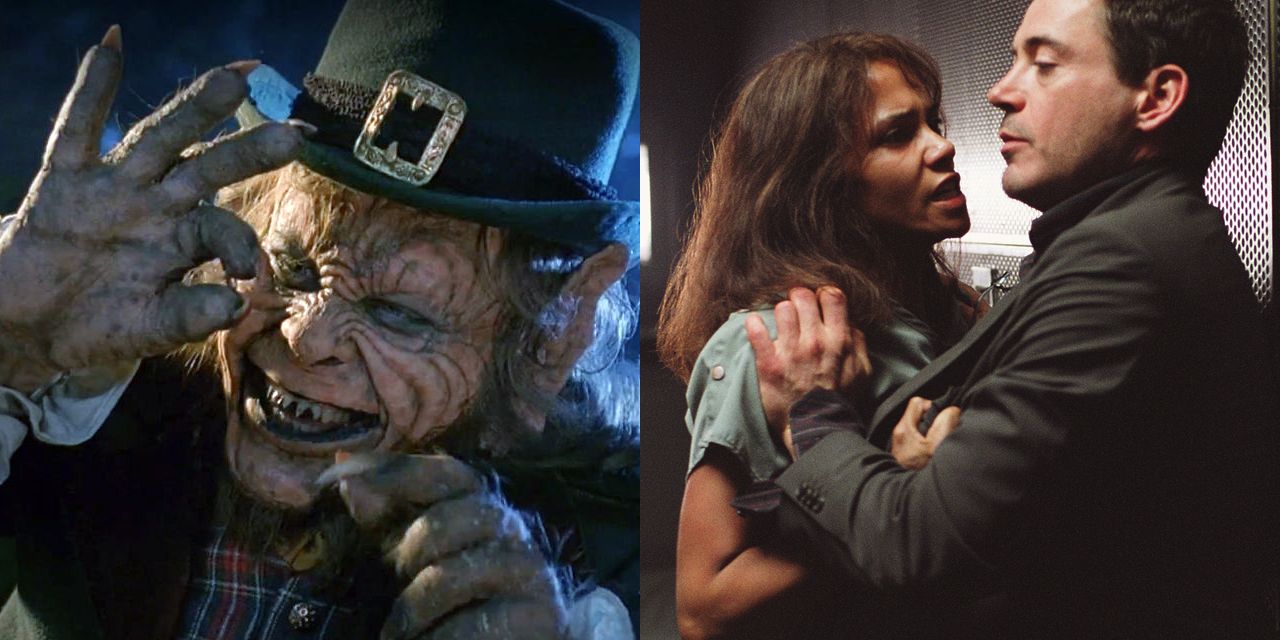 Side by side image of stills from Leprechaun and Gothika