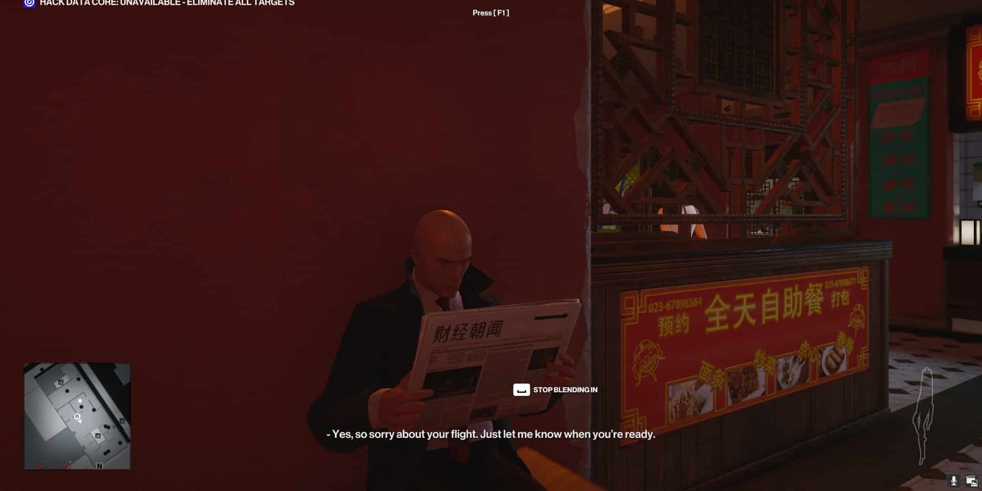 Silent Assassin Suit Only - Agent 47 In Suit Reading Newspaper