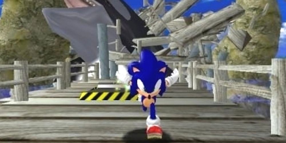 Sonic is chased by an orca in Sonic Adventure