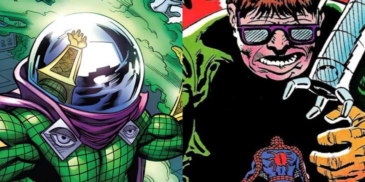 Mysterio and Doctor Octopus as two of Spider-Man's enemies.