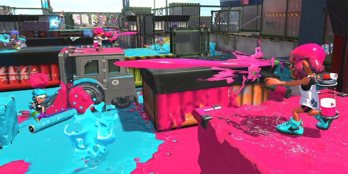 Splatoon 2 for Nintendo Switch showing attack of target