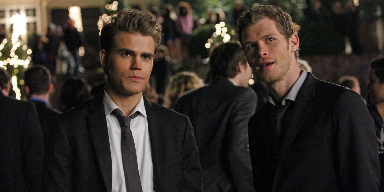 Stefan and Klaus at Homecoming in The Vampire Diaries.