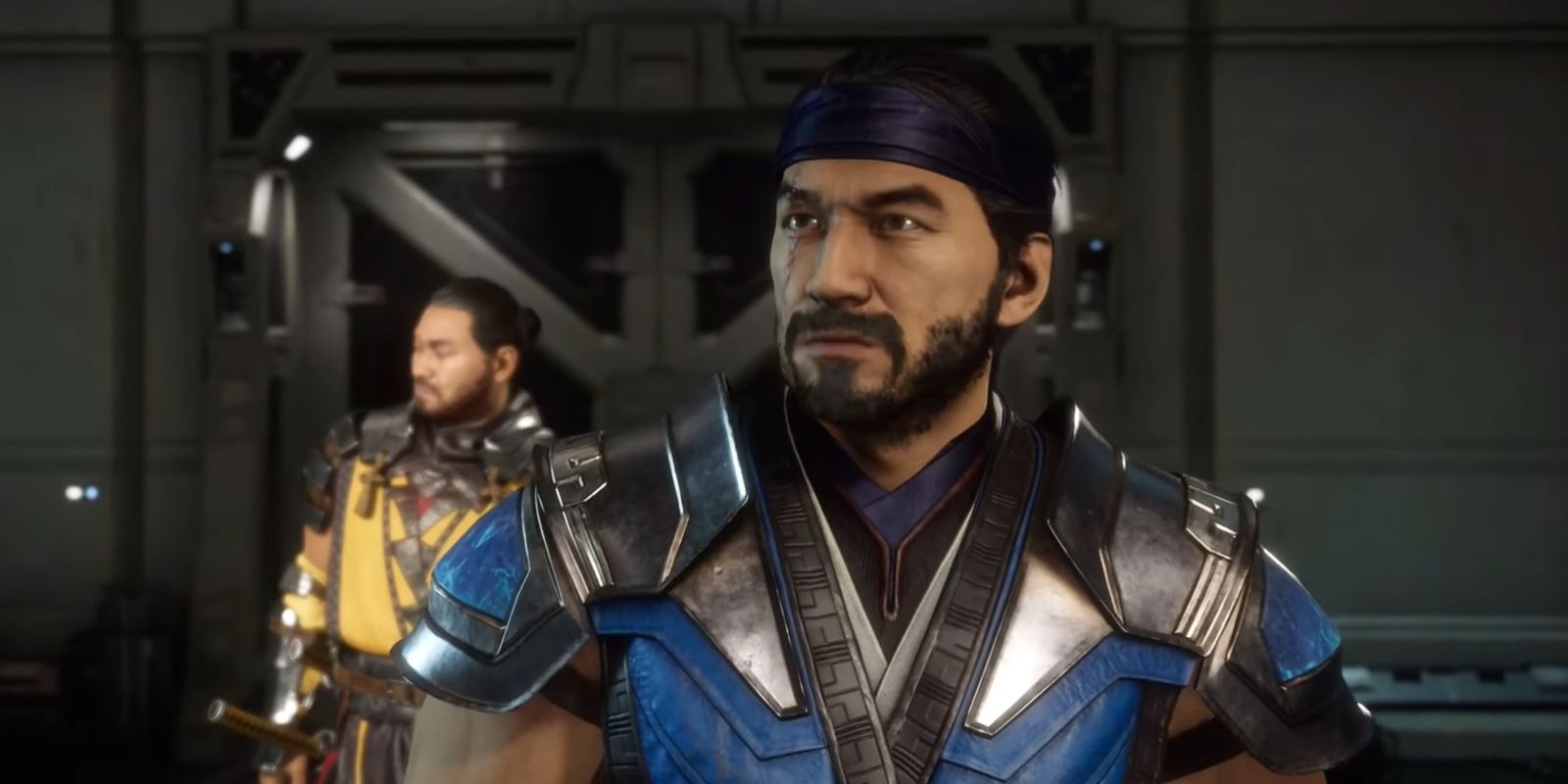 Sub-Zero and Scorpion in the Cyber Lin Kuei assembly in Mortal Kombat 11