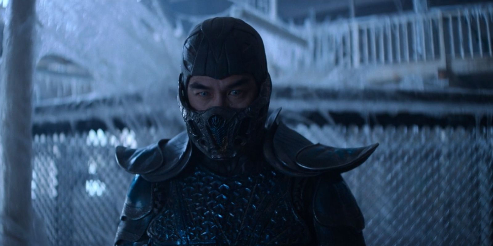 Sub-Zero taunting Cole Young in Mortal Kombat 2021