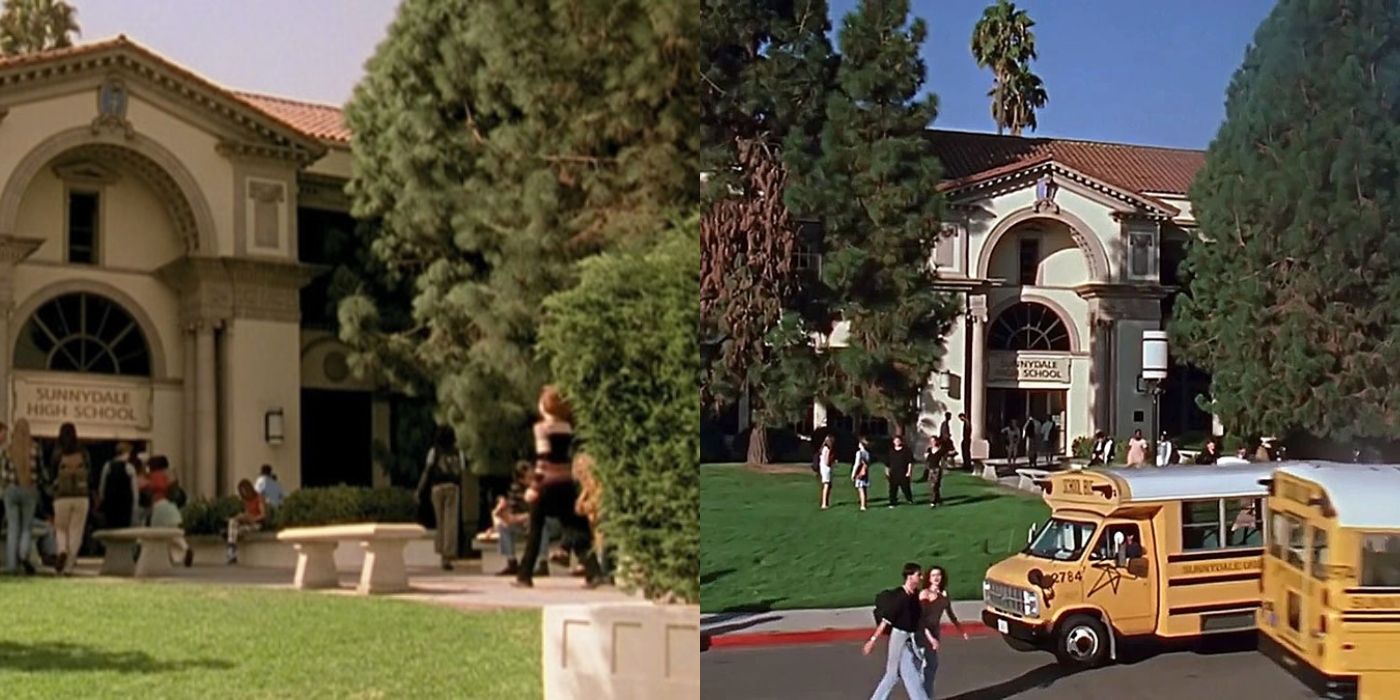 Exterior of Sunnydale High school on Buffy the Vampire Slayer
