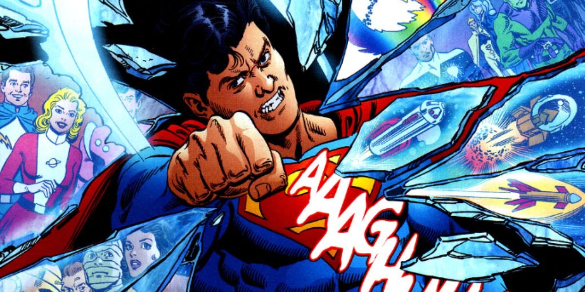 Superboy-Prime punches reality.