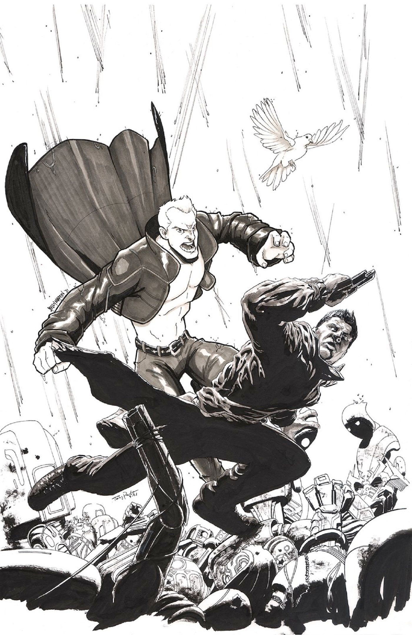 TONY PARKER BILLY MARTIN BLADE RUNNER JAM ORIGINAL ART!