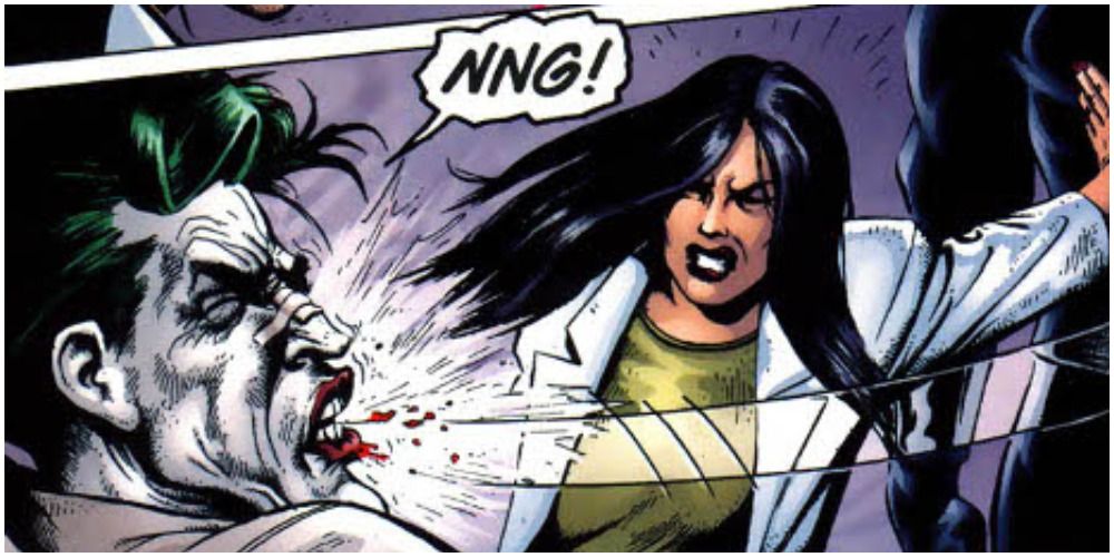 Talia Al Ghul beats and kills The Joker