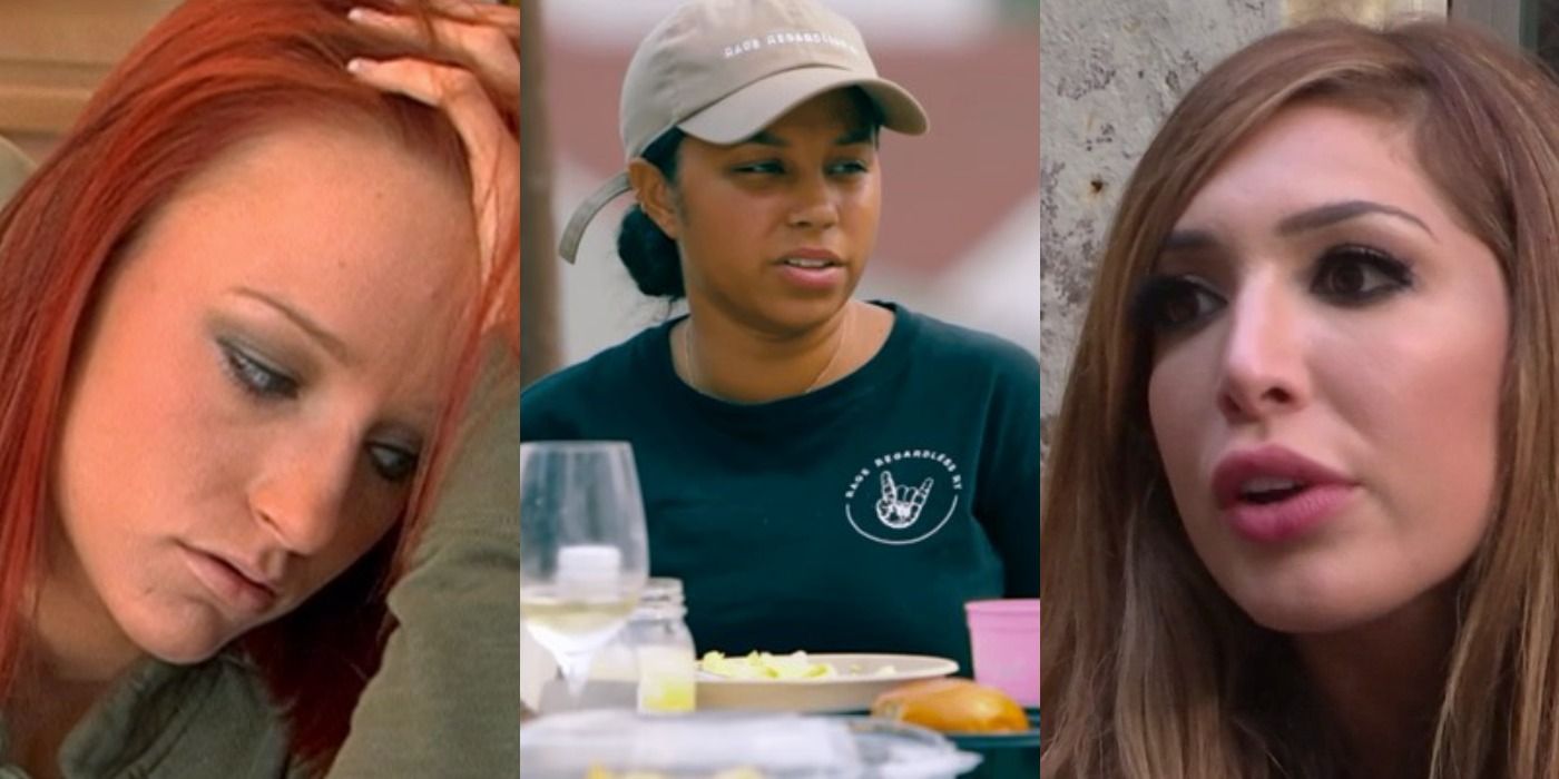 Three of the women featured on the Teen Mom series.