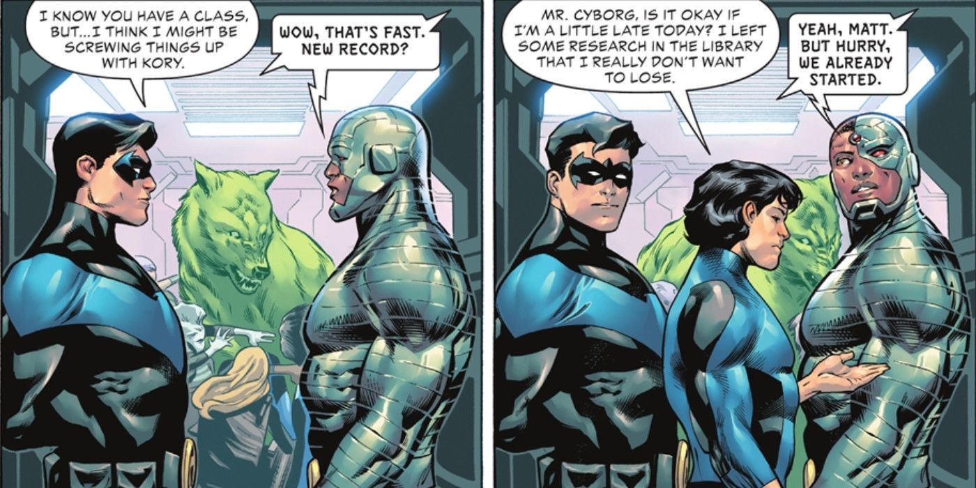 Teen Titans Academy Nightwing Cyborg