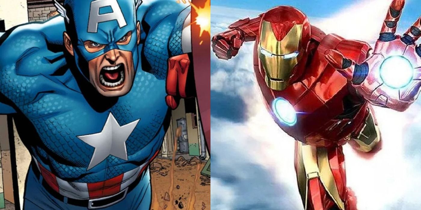 Captain America and Iron Man of the Avengers.
