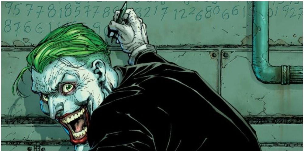 The Batman Who Laughs stares back at Joker and Batman
