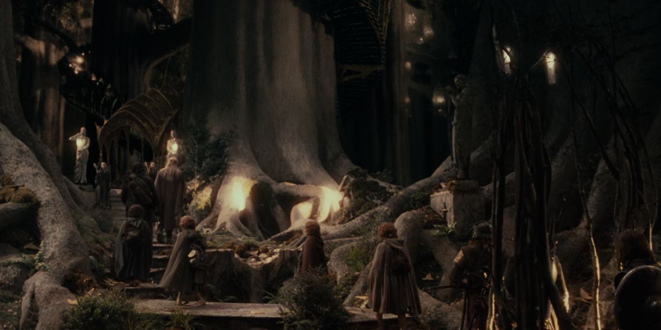 Lord of the Rings: The Fellowship enters Lothlórien