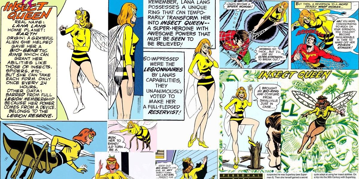 The introduction of Lana Lang as Insect Queen