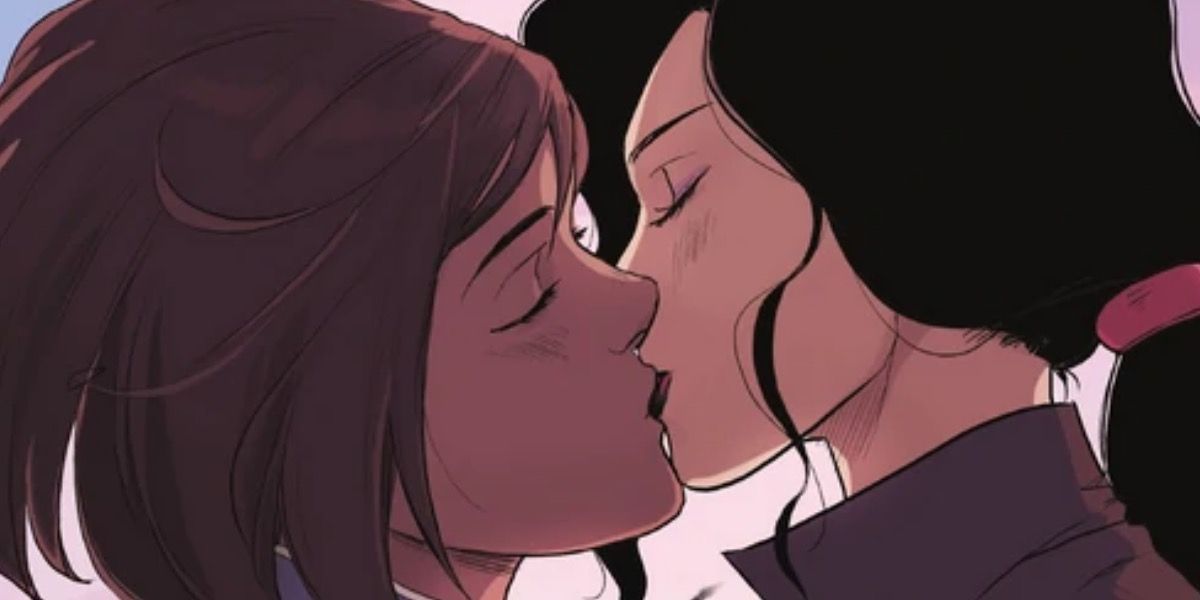 The Legend of Korra — Korra and Asami kiss