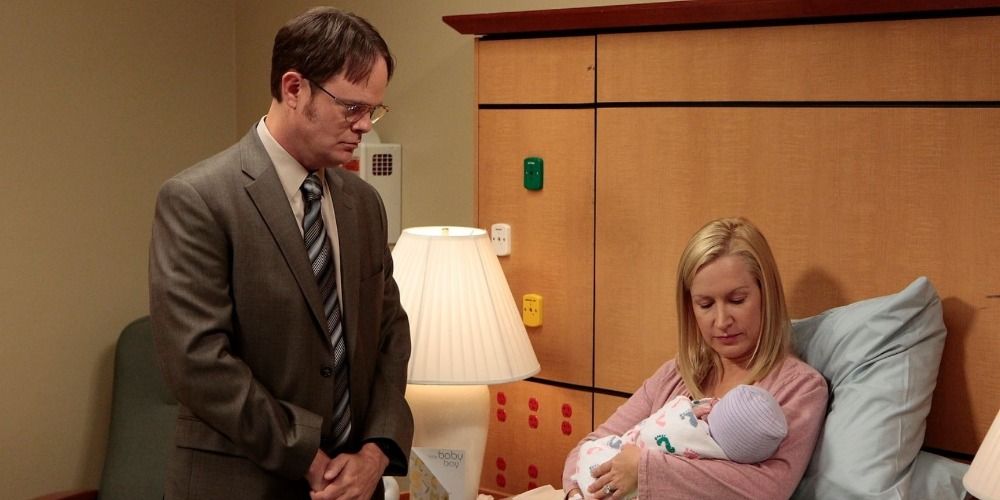 Dwight meeting Angela's baby