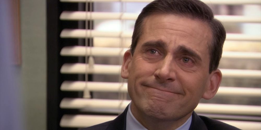 Michael Scott crying on The Office