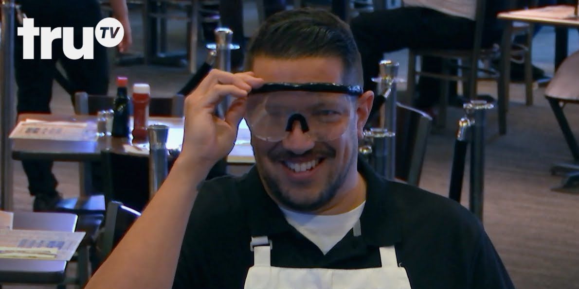 Sal tries to refill customers' glasses