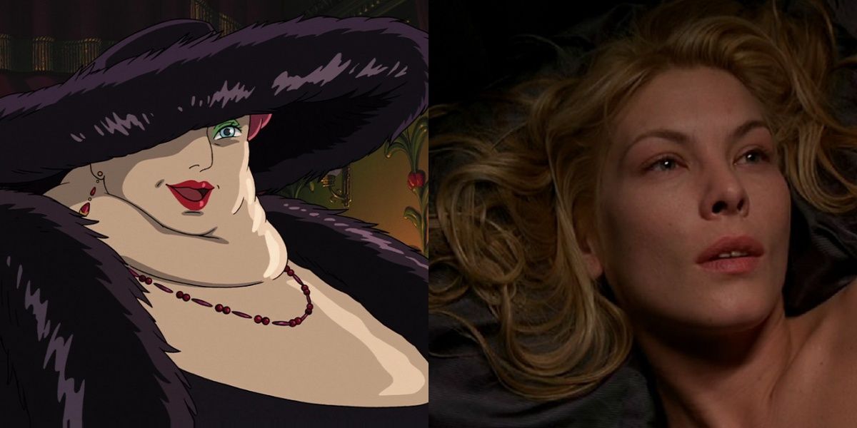 The Witch of the Waste from Howl's Moving Castle and Deborah Kara Unger in Crash