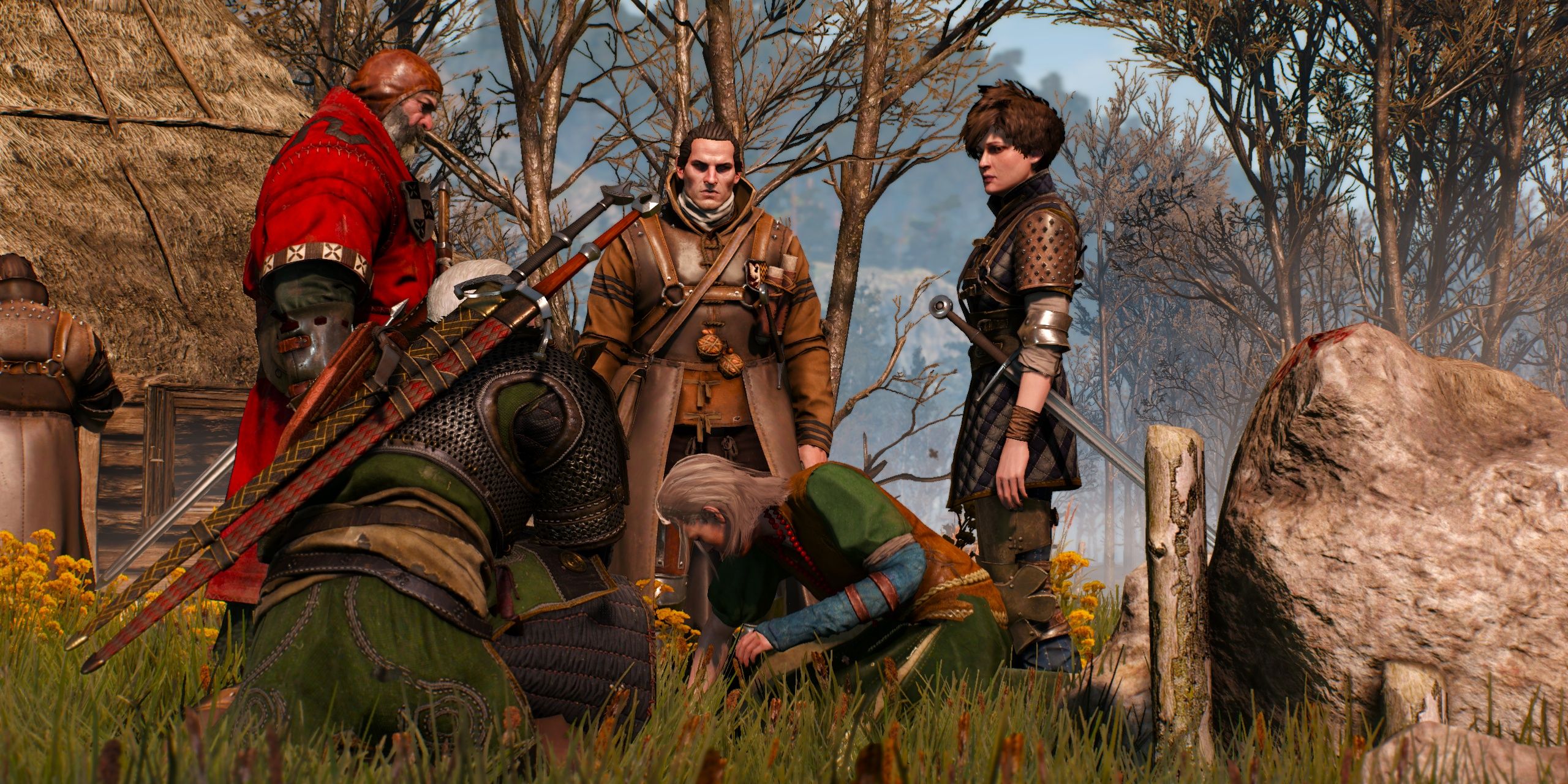 The Witcher 3 Geralt, Tamara and the Bloody Baron arrive to save Anna