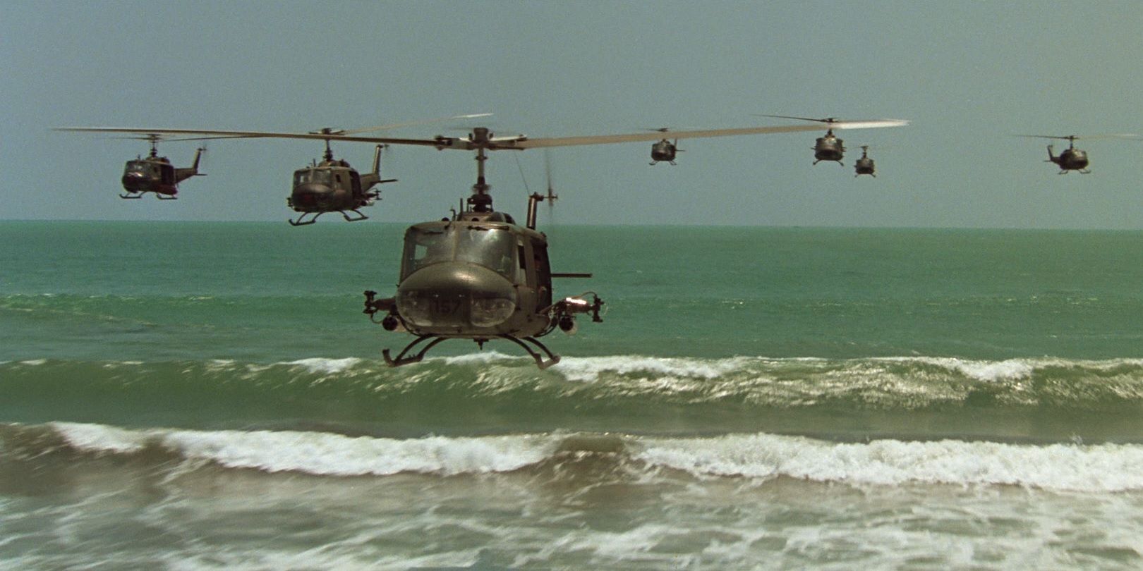 The helicopter attack in Apocalypse Now