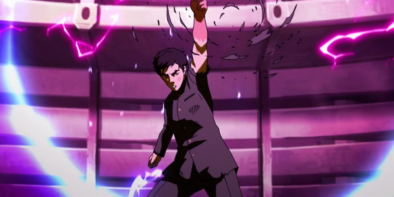 Mako using electricity in Avatar Legend Of Korra