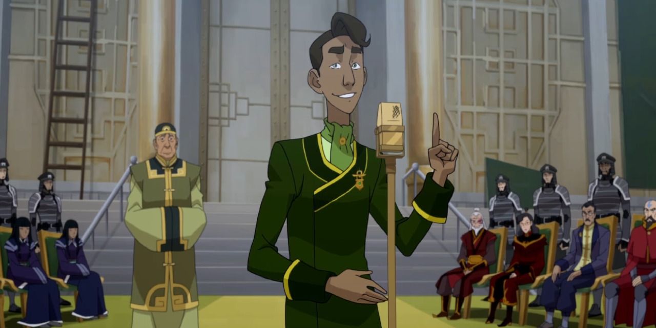 Prince Wu giving a speech in Avatar Legend Of Korra