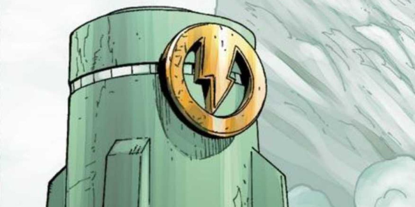 Thunderbolts Tower in panel from Marvel Comics