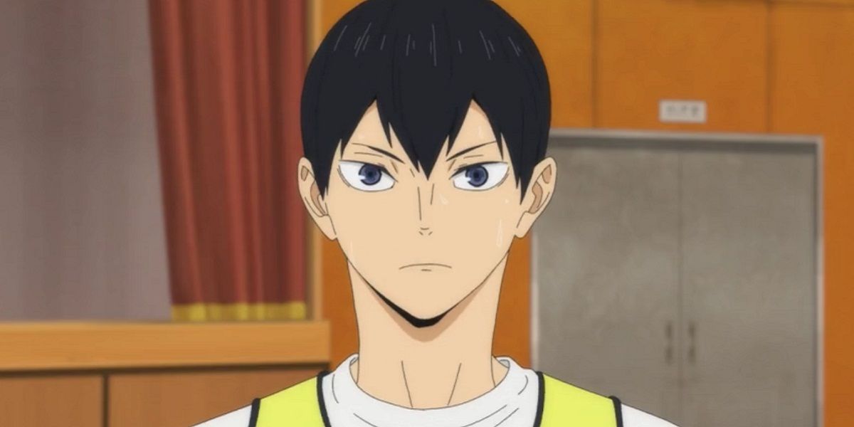 Tobio Kageyama with a stoic expression on his face