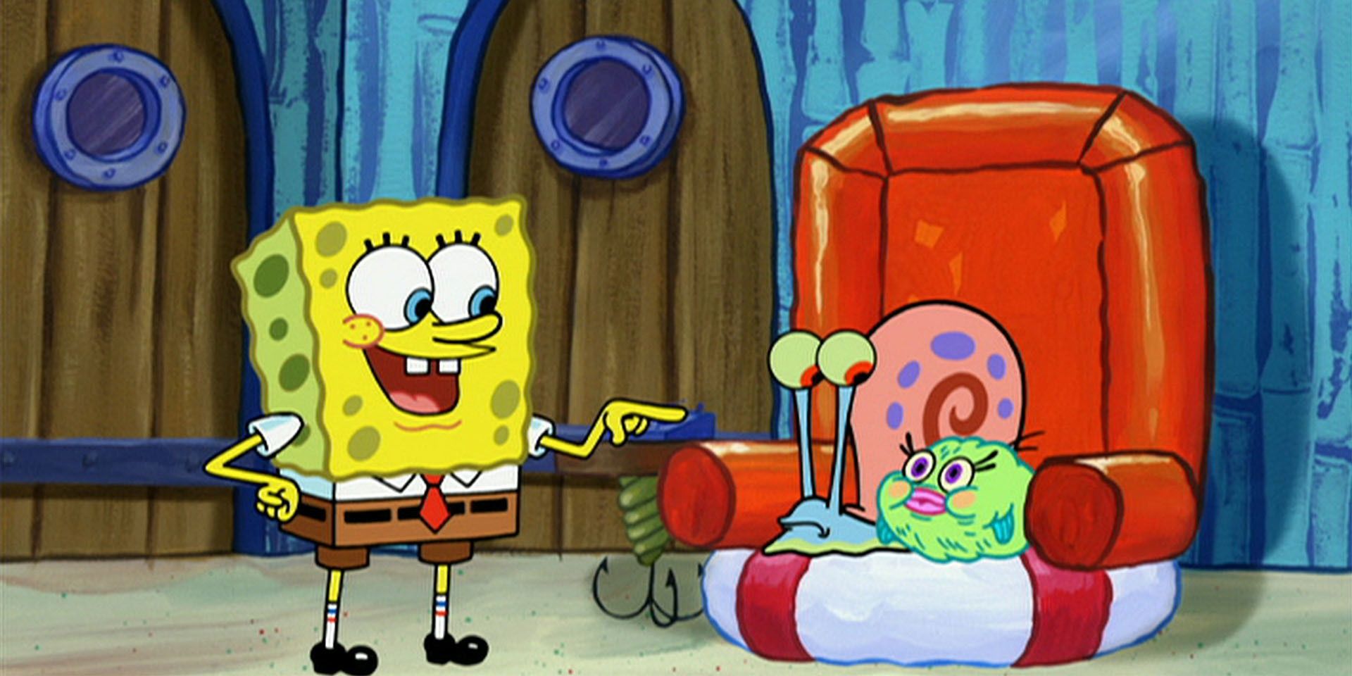 SpongeBob and Gary in SpongeBob SquarePants