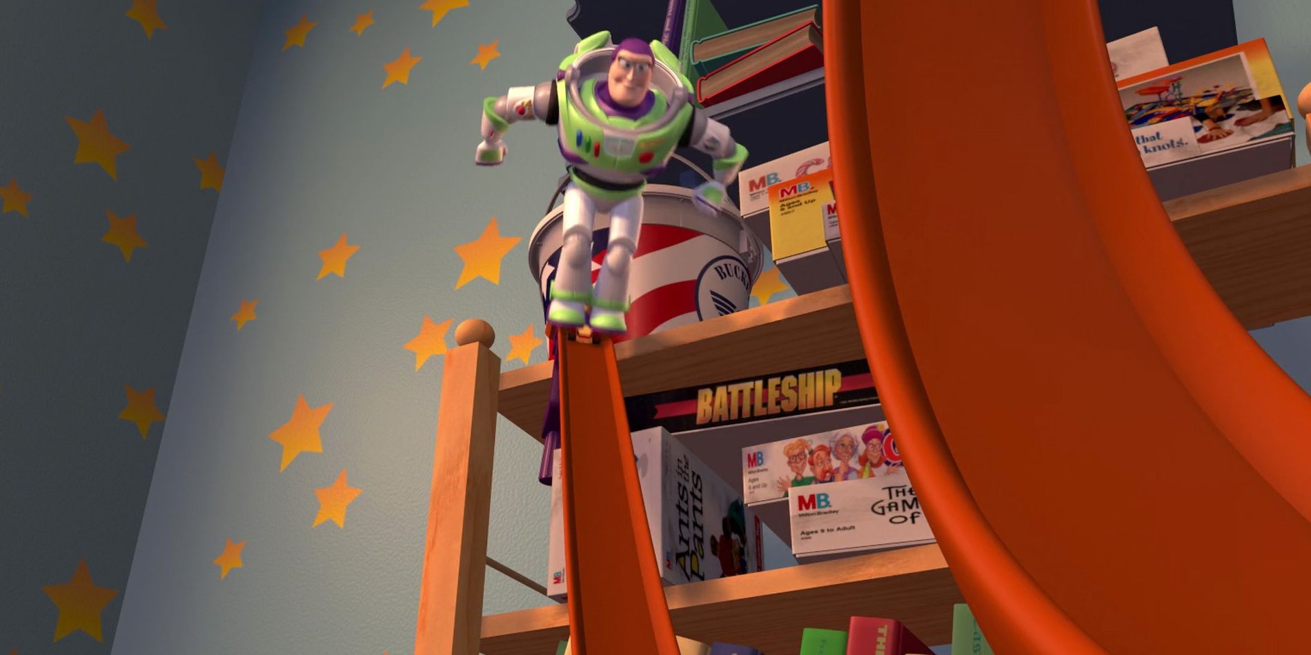 Toy Story falling with style scene