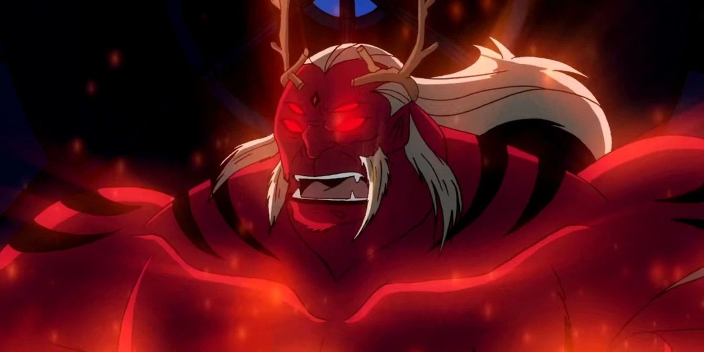 Trigon looking angry in the Teen Titans animated series