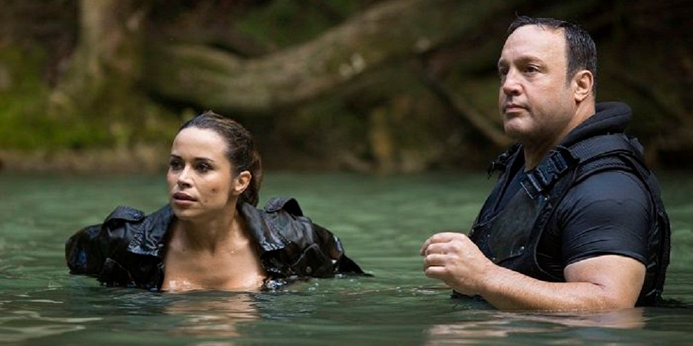 Kevin James and Zulay Henao in the water in True Memoirs of An Intl. Assassin