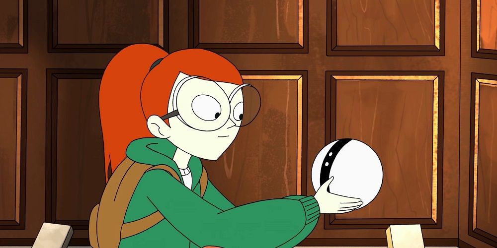 Tulip holds One-One in Infinity Train.