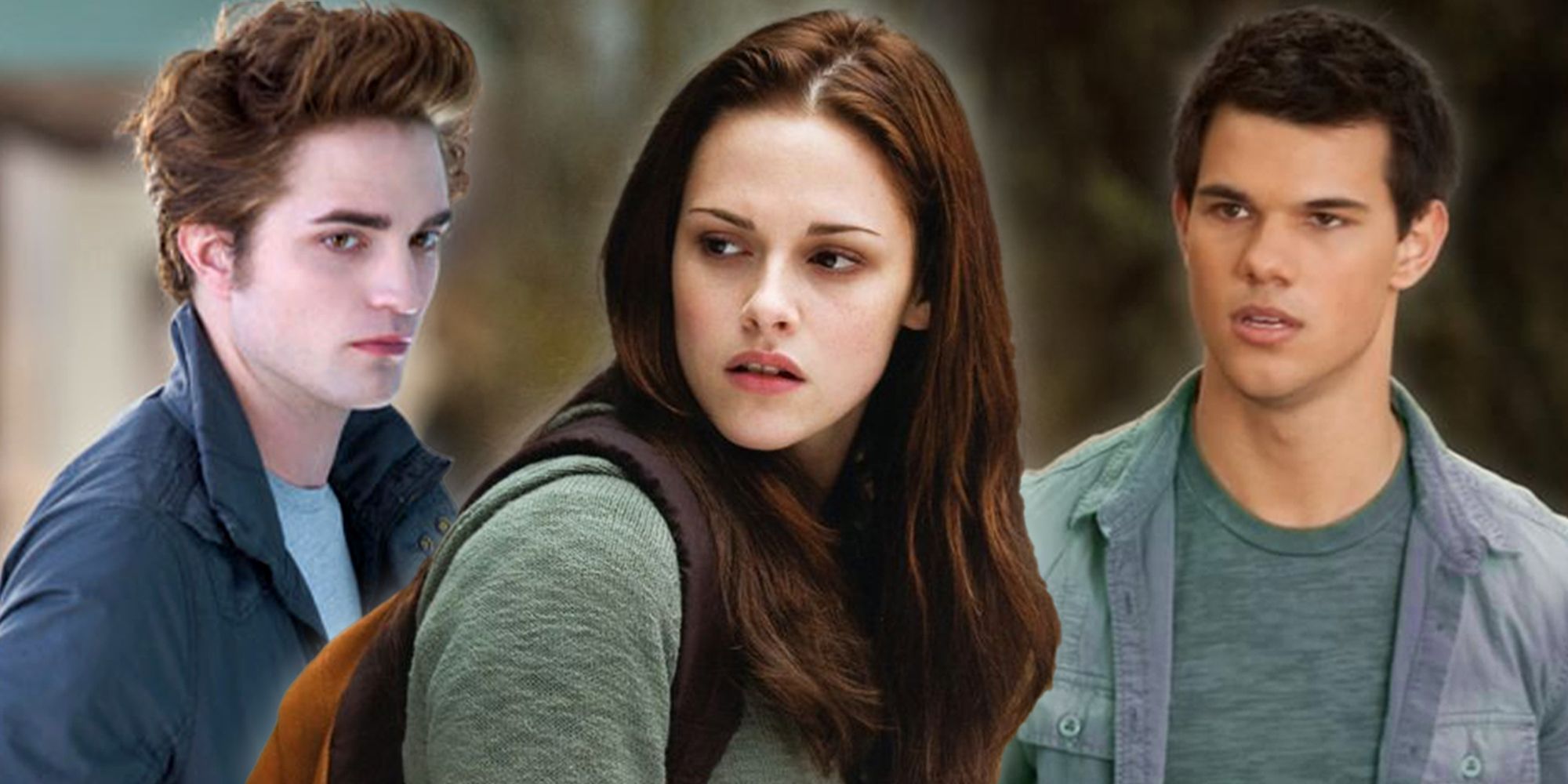 Edward, Bella, and Jacob in Twilight