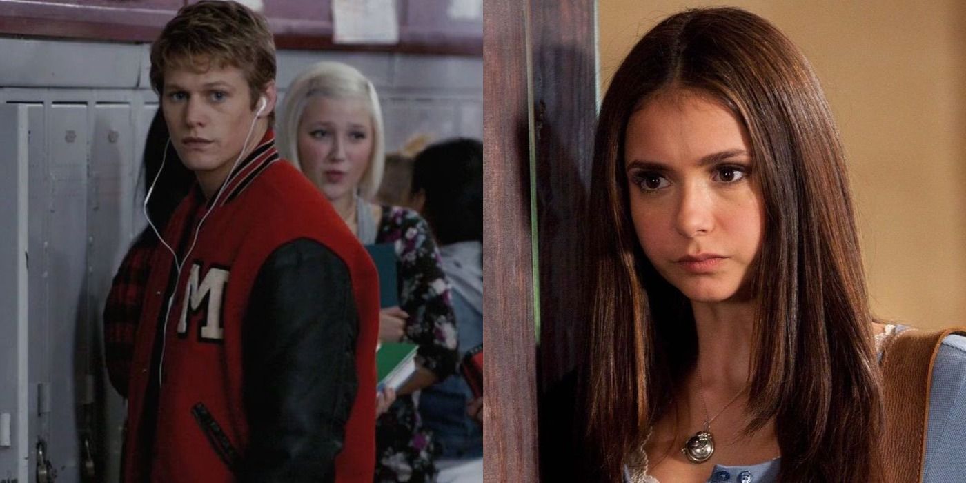Split Image Vampire Diaries Matt em Mystic Falls High School, Elena