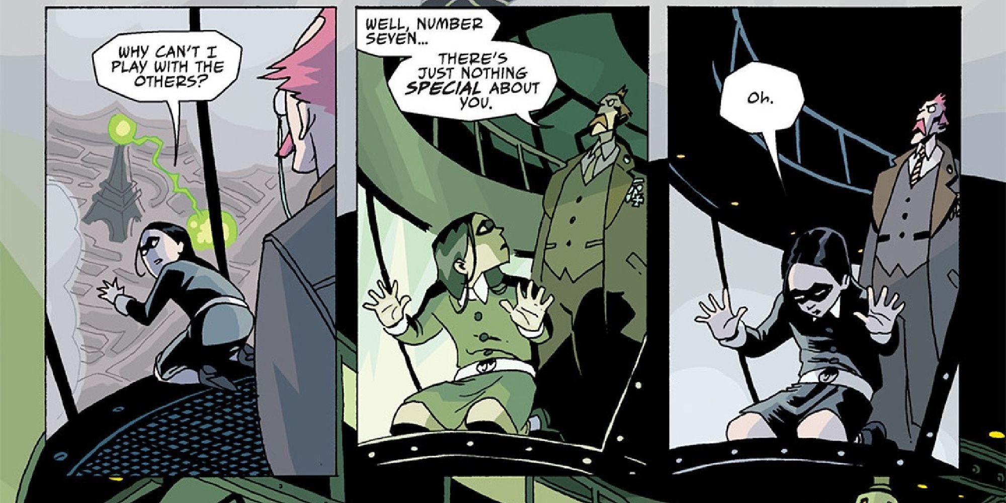 Vanya can't join her family in Umbrella Academy comics.