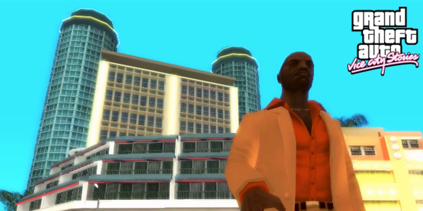 A close-up of Victor Vance from GTA Vice City stories walking in the city during a sunny day.