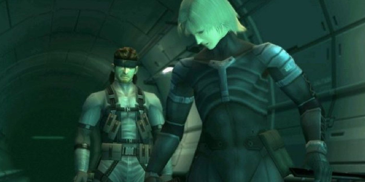 Solid Snake speaks with Raiden in Metal Gear Solid 2