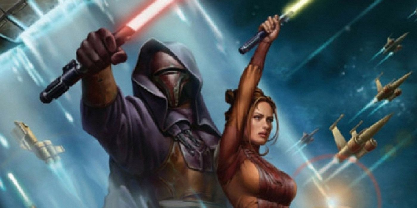 Revan e Bastila Shan lado a lado em Knights of the Old Republic