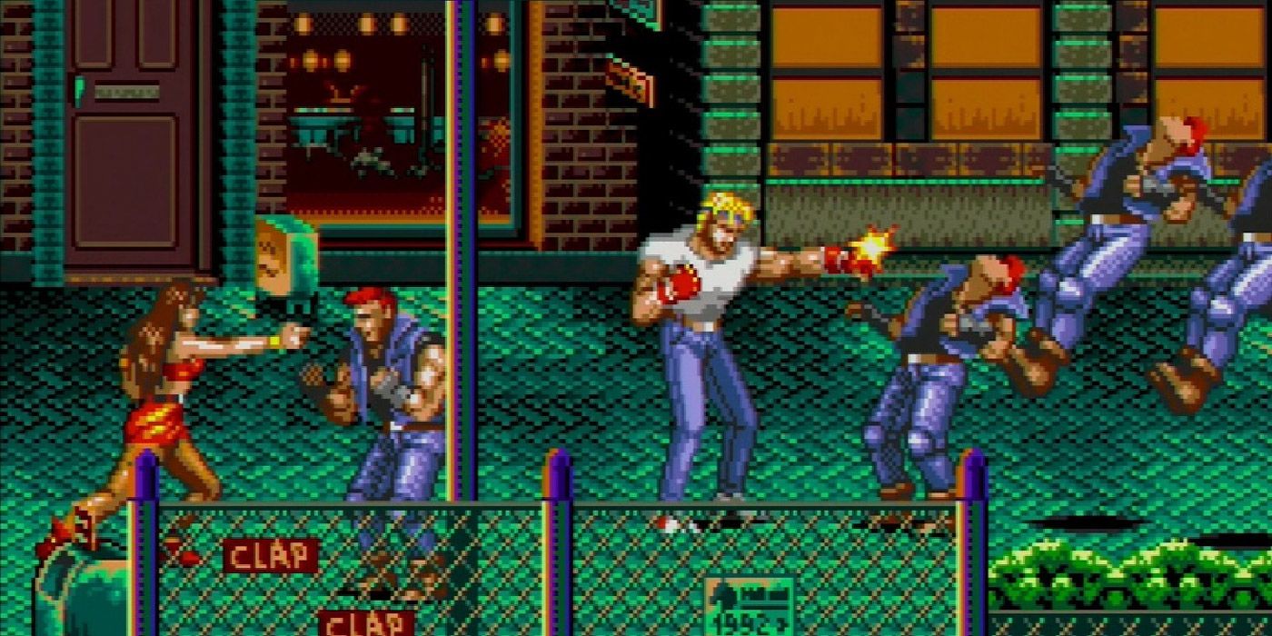 Axel and Blaze fight Mr. X's minions in Streets of Rage 2