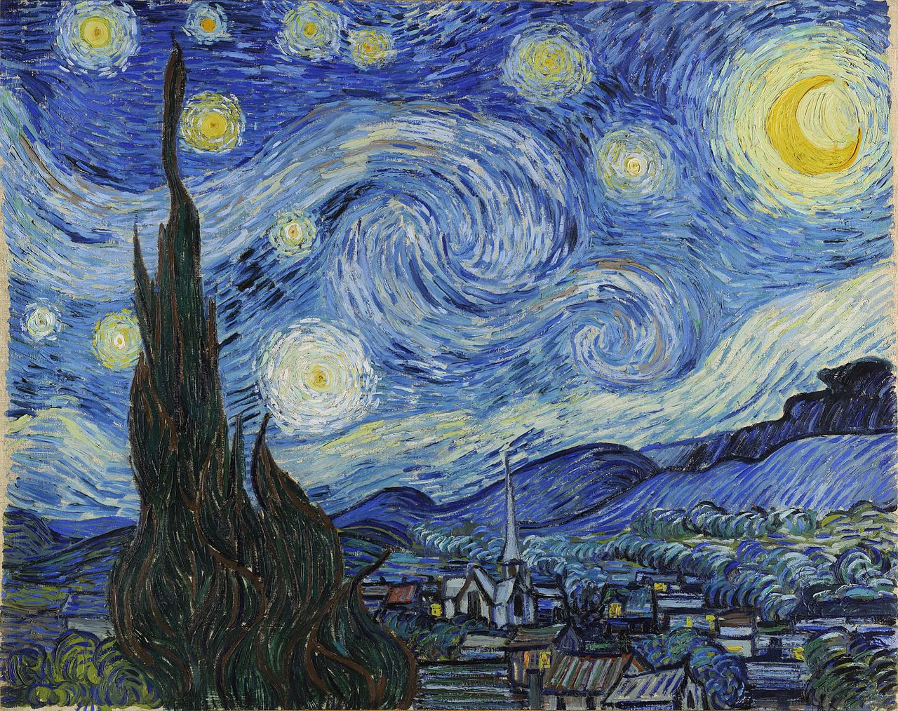 van Gogh's Starry Night was inspiration for a painting in Among Us
