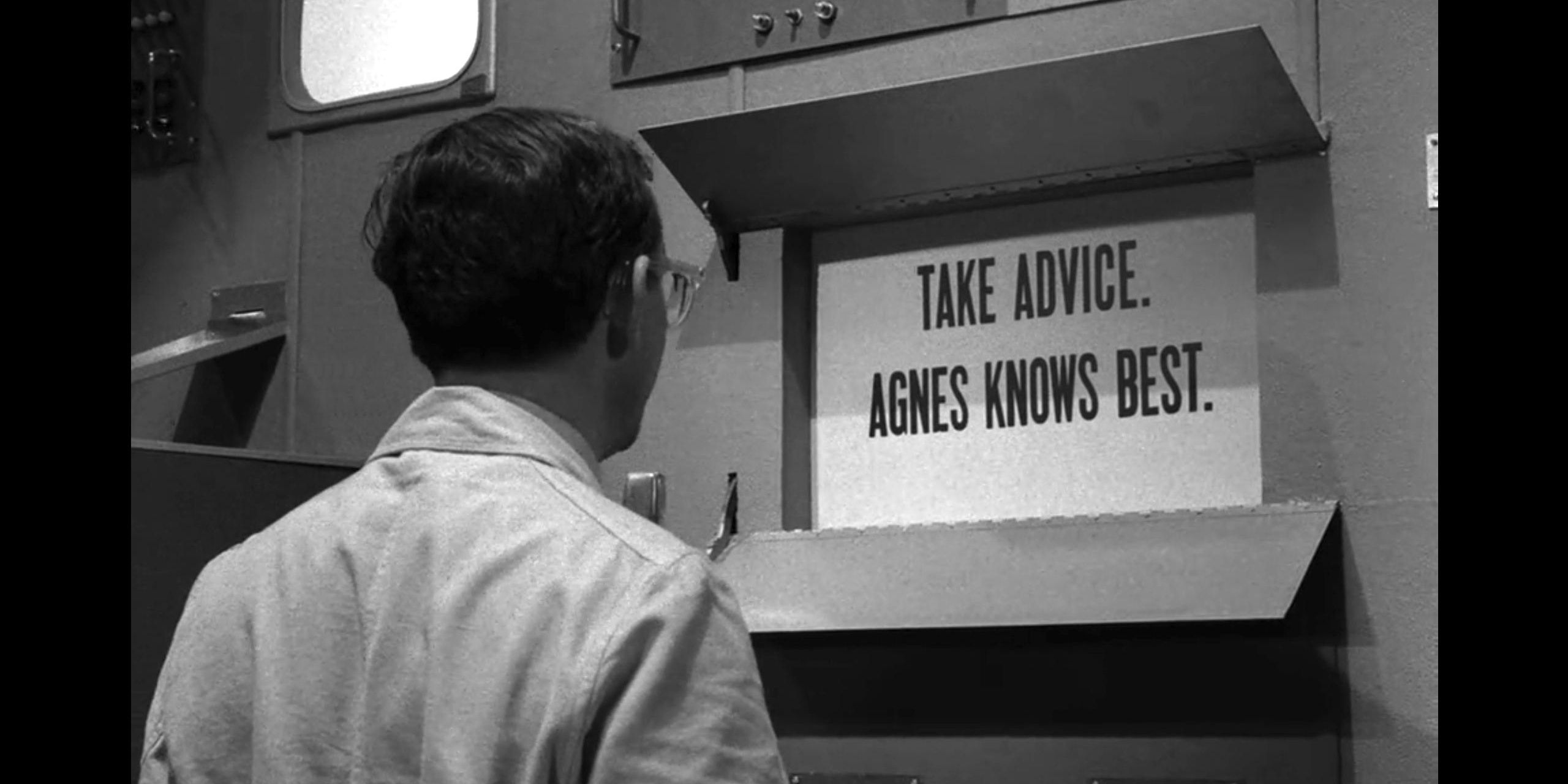 Wally Cox as James Elwood in The Twilight Zone:From Agnes - With Love