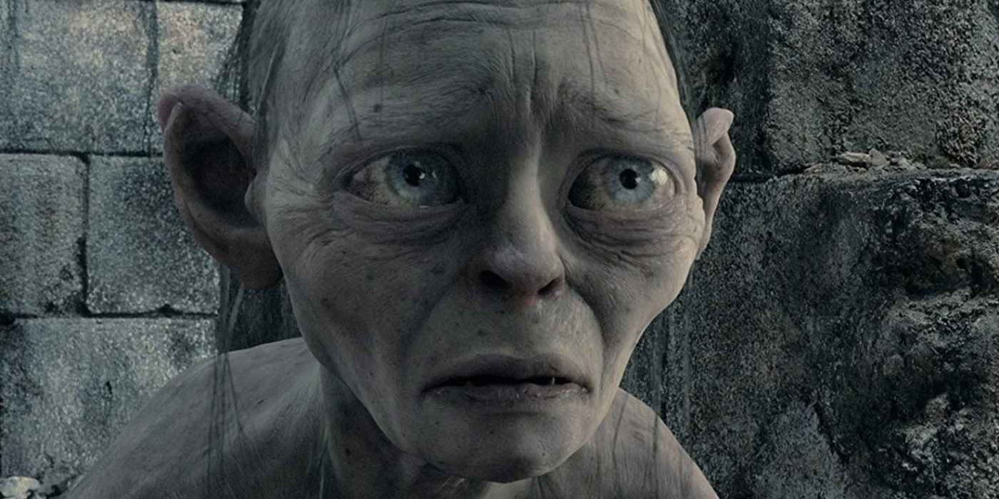 Gollum looking sad in the Lord of the Rings